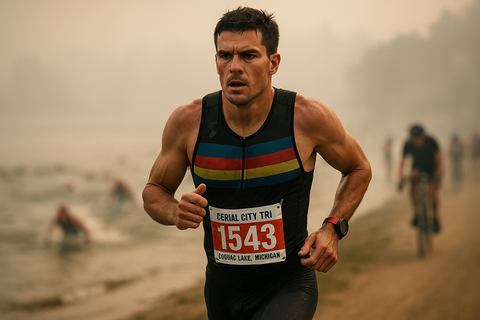 Weather conditions don't slow down athletes at 2026 Cereal City Triathlon