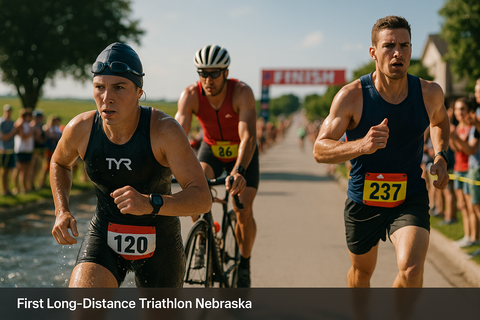 Photos: Athletes race in the inaugural Ironman 70.3 Omaha triathlon