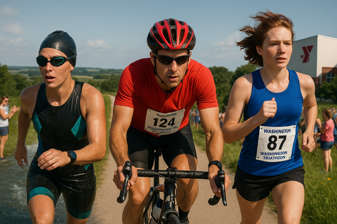 Washington YMCA hosts inaugural triathlon race event