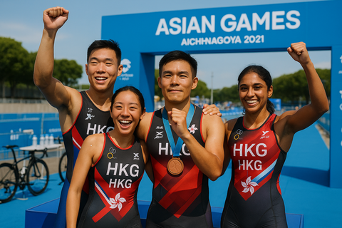 HK clinches bronze in Asian Games triathlon mixed relay