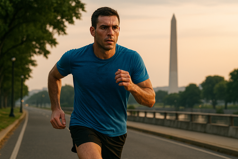 Former triathlete ran 2,000 miles to DC as part of addiction recovery work