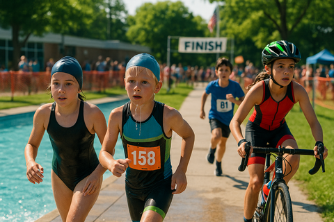 Carson City youth swim, bike and run to the finish line at 2026 Capital City Kids Triathlon
