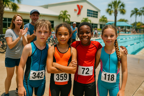 200+ kids compete in Palm Harbor YMCA Triathlon