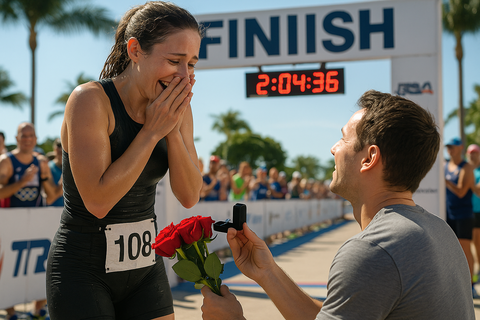 Boyfriend Proposes After Woman Finishes Triathlon