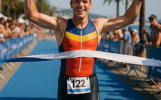 How This Champion Won His 5th Straight Triathlon Race Despite a Cracked Bike Frame and Scorching Heat on the French Riviera
