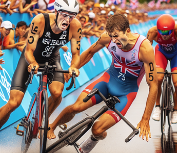 Hayden Wilde 'gutted' for New Zealand and France after bike crash proved pivotal moment in mixed relay triathlon at Paris 2024.