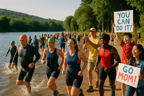 Howard community cheers on triathletes in Duck Creek Triathlon