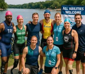 Amputees and clinicians team up for a unique triathlon at Reeds Lake in East Grand Rapids