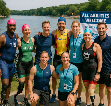 Amputees and clinicians team up for a unique triathlon at Reeds Lake in East Grand Rapids