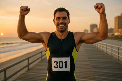 How a Brigantine man's 'weird' start led him to win the Atlantic City Triathlon
