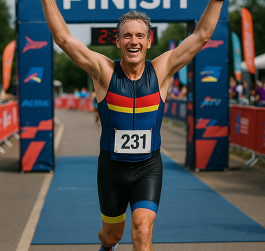 I did a triathlon - I never thought I'd say that!