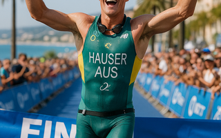 Matt Hauser Dominates French Riviera Triathlon: 3rd World Series Win Despite Racing on Rental Bike - Championship Lead Grows Before Wollongong Finals

