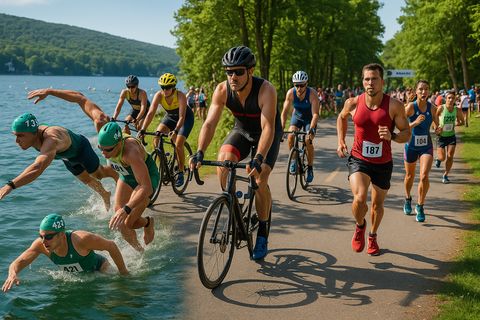 Over 300 athletes compete in Back Mountain Triathlon