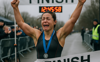 **How One Athlete Turned Tragedy Into Triumph: Racing Through Grief to Victory in Brutal Conditions**
