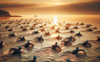 Swimmers challenged by open-water event