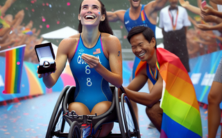 Para-triathlete Brenda Osnaya proposes to partner on Paralympics finish line