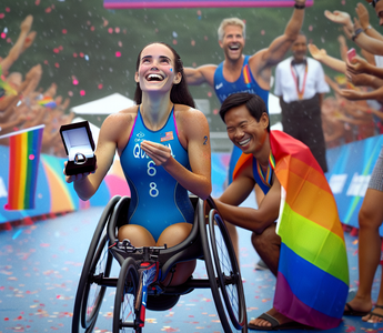 Para-triathlete Brenda Osnaya proposes to partner on Paralympics finish line