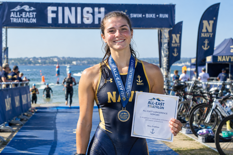 Cashin Makes Navy Triathlon History with All-East Region Honors