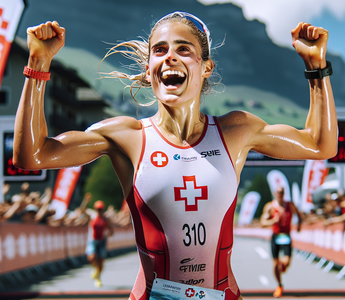 Switzerland's Julie Derron wins her maiden T100 Triathlon race