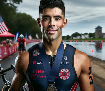 Carlisle firefighter congratulated after completing epic nationwide triathlon