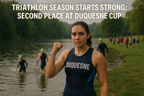 Triathlon Begins Season with Second-Place Finish at Duquesne Cup