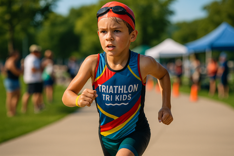 Young athletes compete in Byram Recreation Kids Triathlon