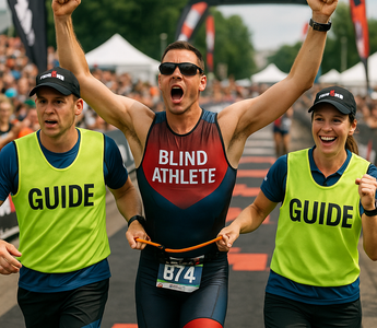 Triathlon Community Jumps In to Help Blind Athlete Finish IRONMAN Canada-Ottawa