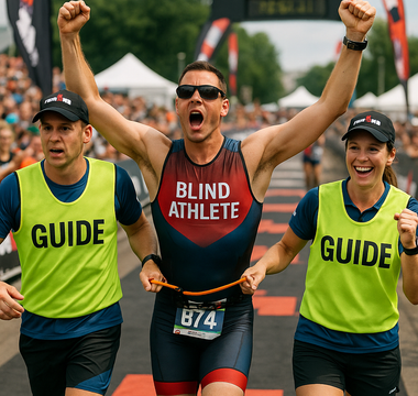Triathlon Community Jumps In to Help Blind Athlete Finish IRONMAN Canada-Ottawa