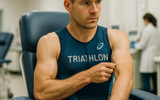 Going the extra mile: Triathlon runner donates blood to help save lives