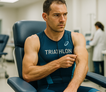 Going the extra mile: Triathlon runner donates blood to help save lives