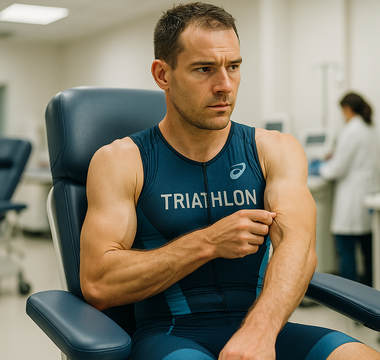 Going the extra mile: Triathlon runner donates blood to help save lives