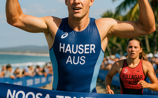 Noosa Triathlon: Matt Hauser keeps winning, Jessica Fullagar defeats Olympic Champion