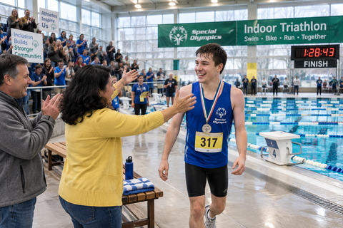 Downtown YMCA hosts Special Olympics Indoor Triathlon
