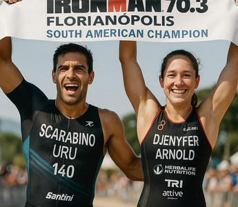 Federico Scarabino and Djenyfer Arnold Triumph at Ironman 70.3 Florianópolis