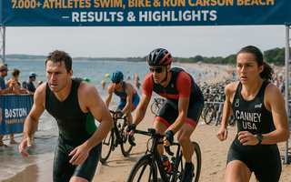 Athletes swim, bike, run, and celebrate on Carson Beach for 17th annual Boston Triathlon