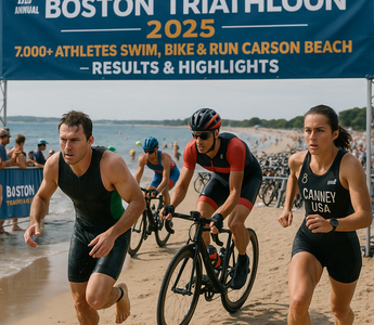 Athletes swim, bike, run, and celebrate on Carson Beach for 17th annual Boston Triathlon