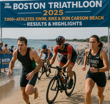 Athletes swim, bike, run, and celebrate on Carson Beach for 17th annual Boston Triathlon