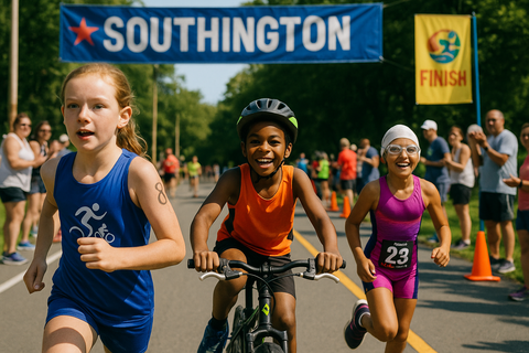 Hundreds of kids honor memory of Sandy Hook victim with triathlon in Southington