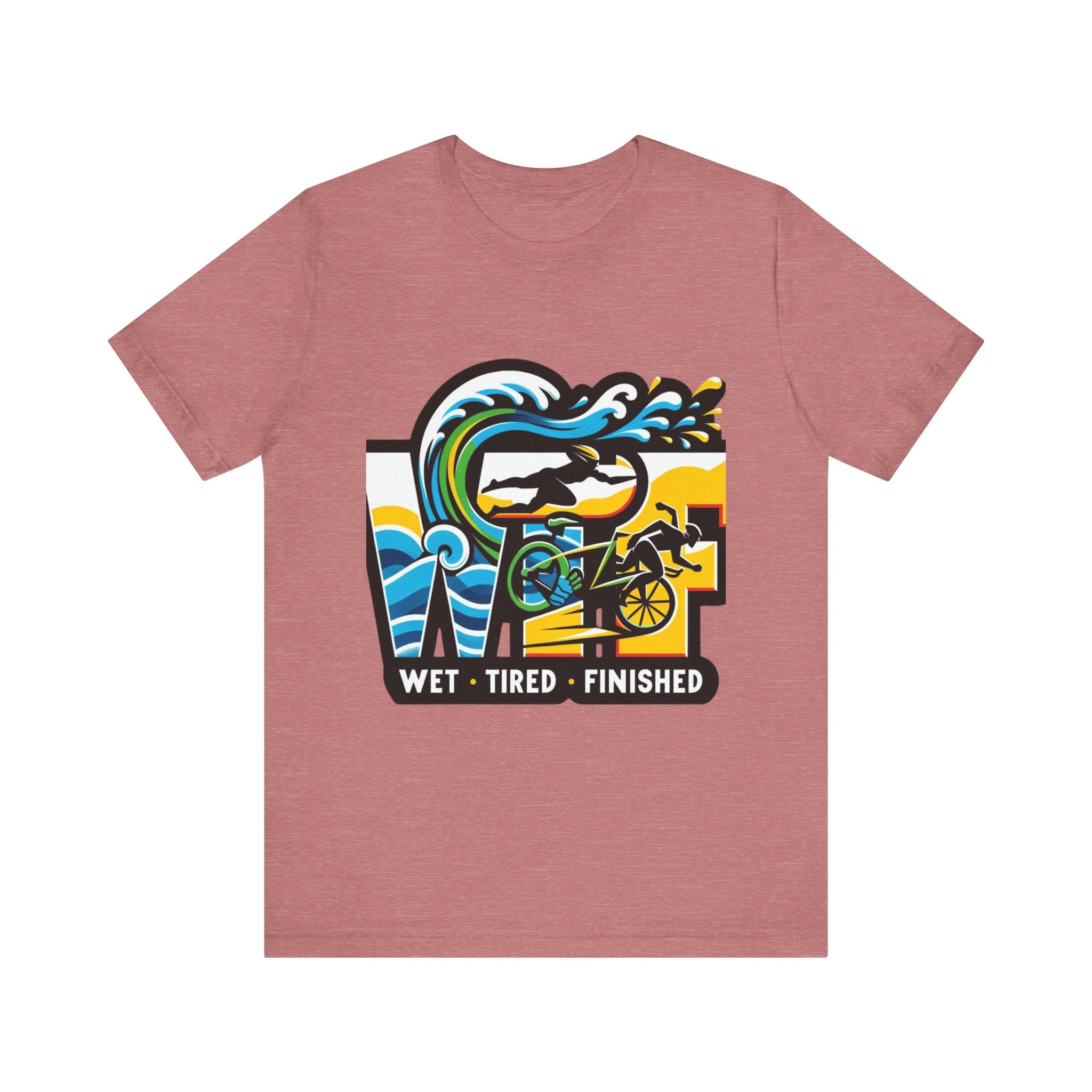 Unisex Jersey Kurzarm-T-Shirt: WTF – Die Reise des ultimativen Triathleten