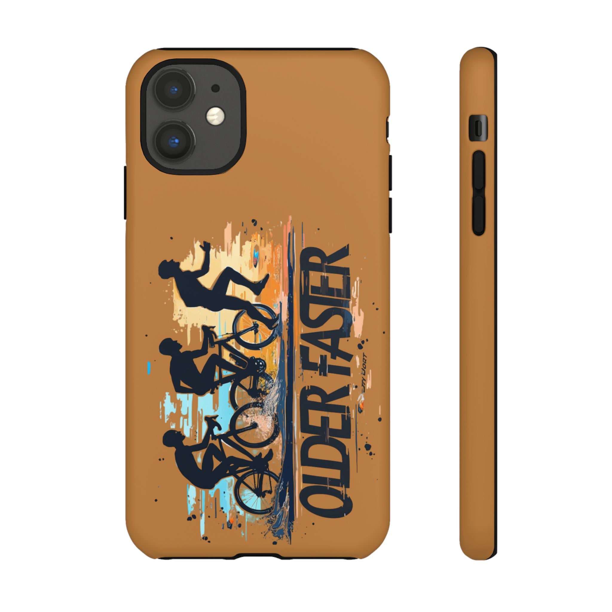 Older Faster Bike Phone Case — Vintage Cyclist iPhone Case for Men & Women