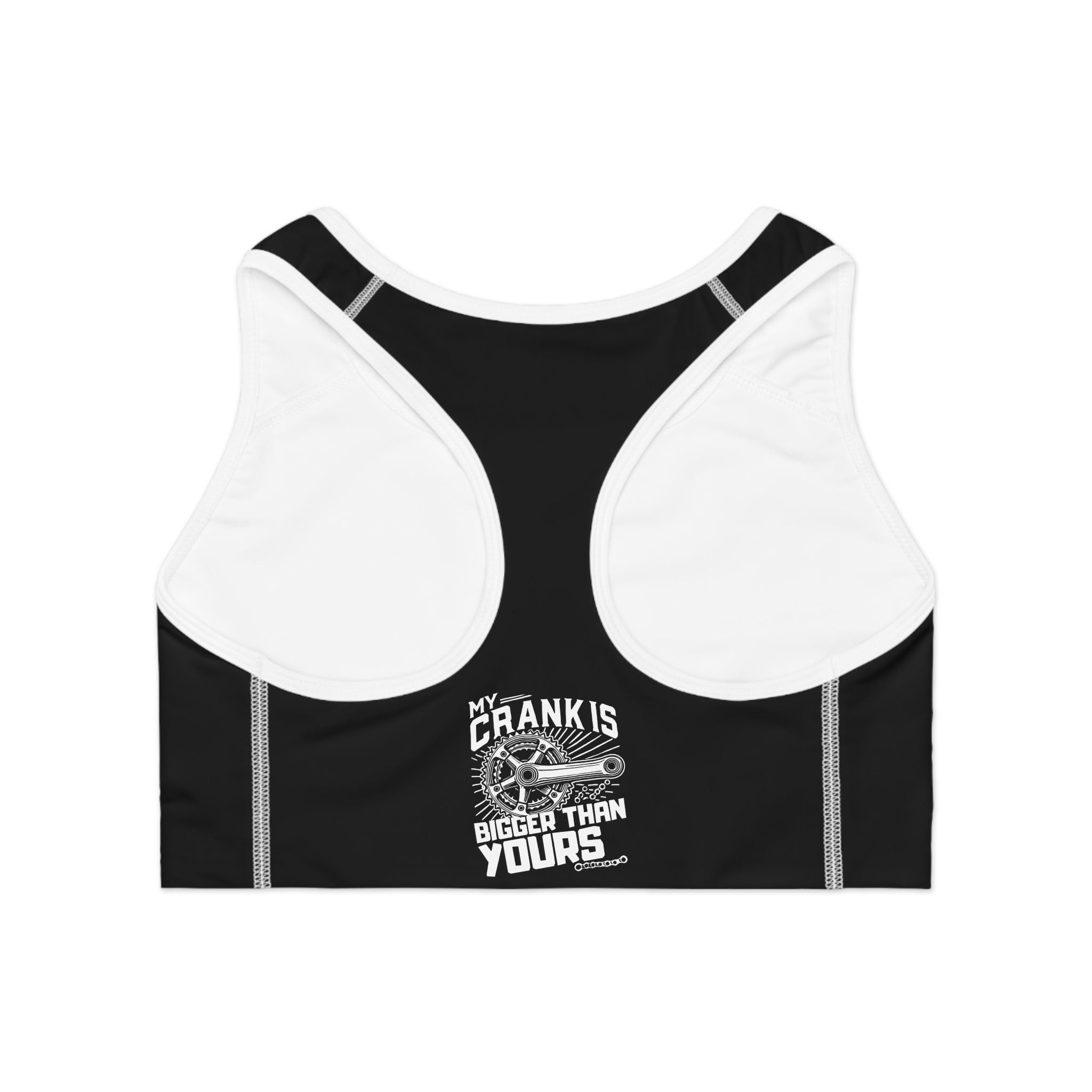 Bold 'My Crank is Bigger Than Yours' T-shirt – Polyester & Spandex Blend for Triathlon & Cycling - Medium Fabric