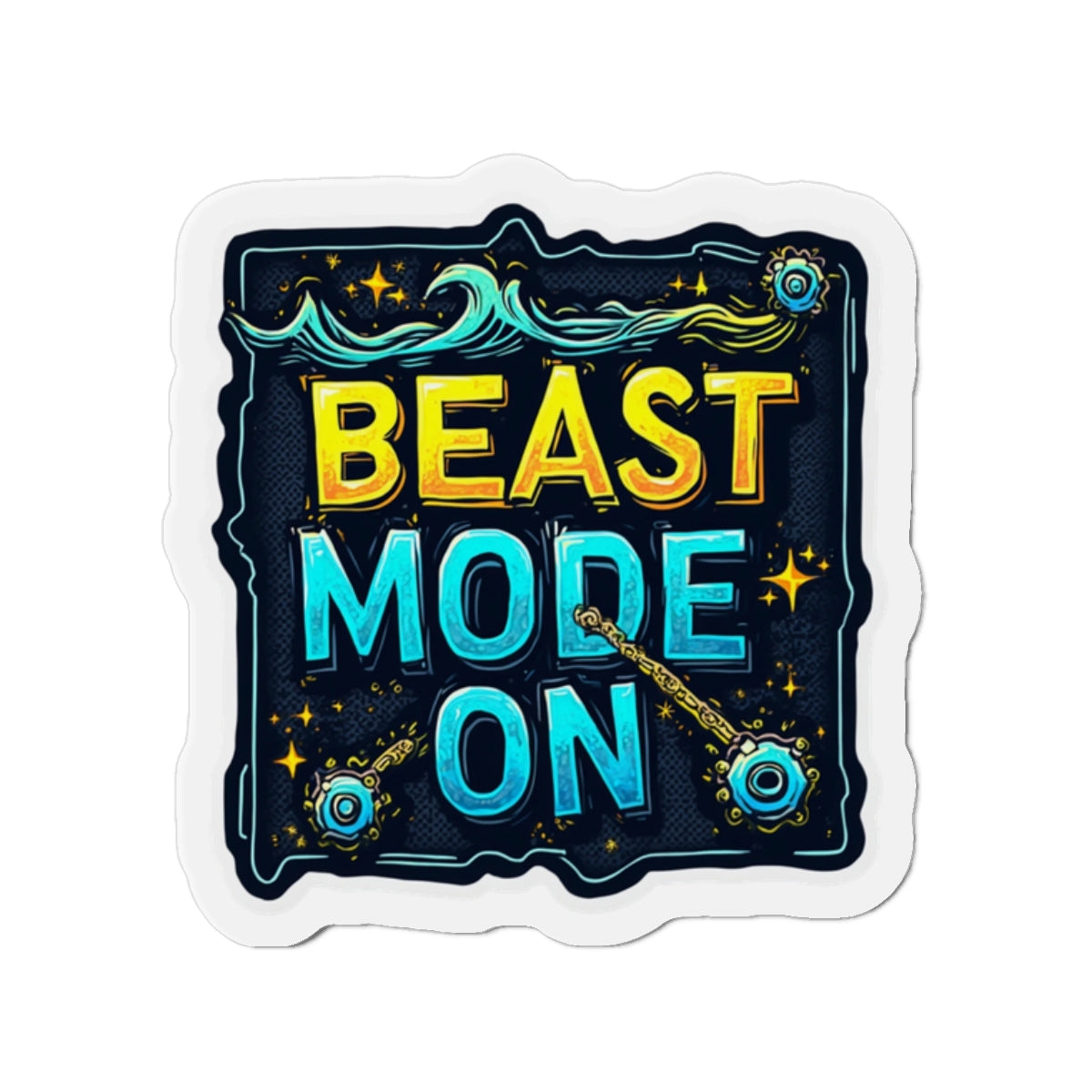 Beast Mode Stanzmagnete für Fitnessstudio-Liebhaber, Fitness-Dekor, Home-Office-Stil, motivierendes Geschenk, coole Kühlschrankkunst 