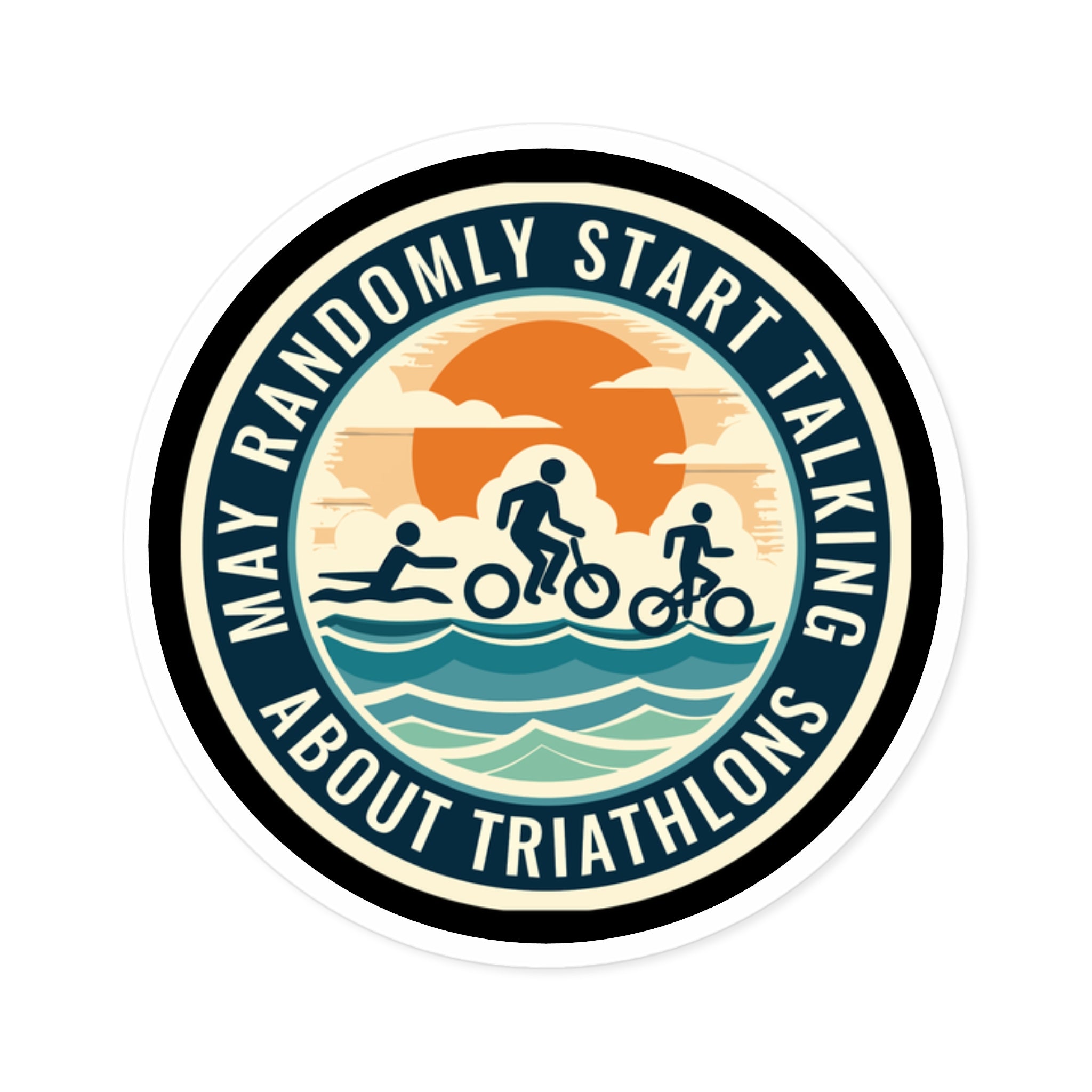 Scratch-Resistant Waterproof Stickers - Customizable Premium Vinyl for Triathlon Enthusiasts