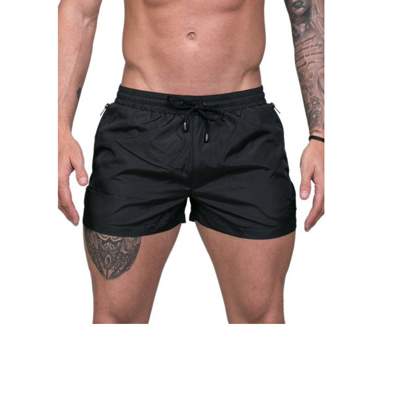 Men's Lightweight Nylon Swim Trunks - Elastic Waistband & Pockets - Perfect for Beach & Home