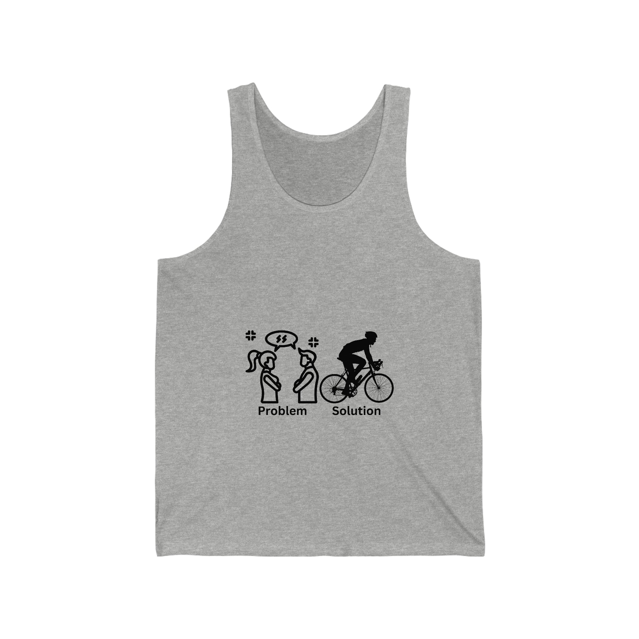 Unisex Jersey Tank - Cycle Away: From Tension to Tranquility