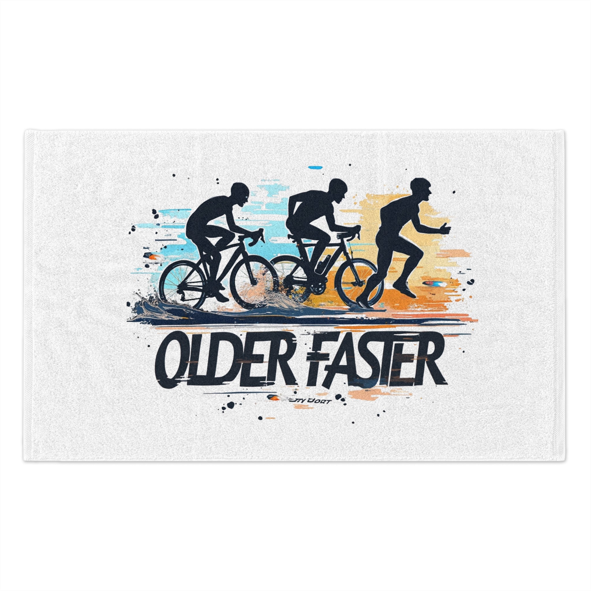 Rally Towel — 'Older Faster' Cycling Design (11x18)