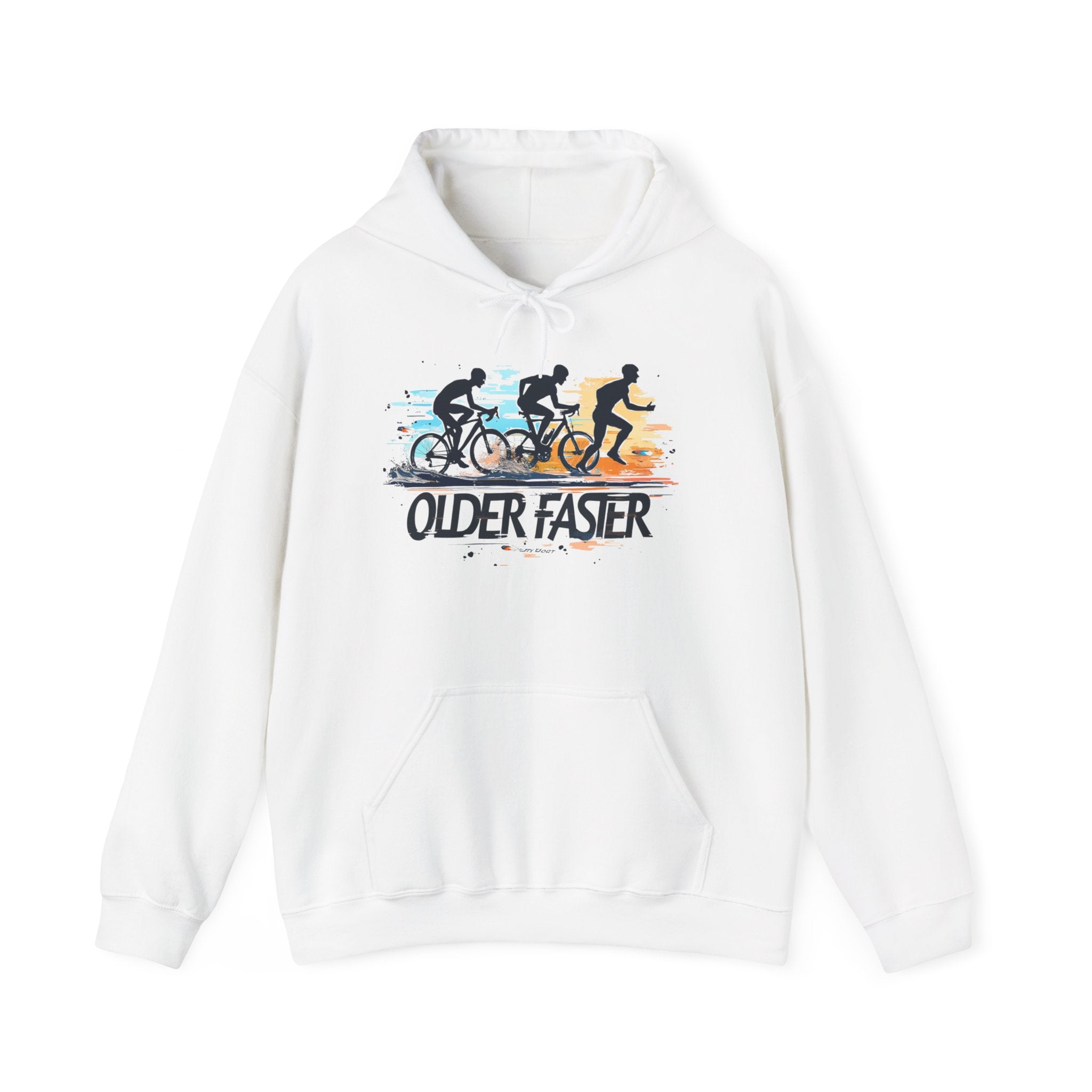 Older Faster Cycling Hoodie – Funny Retro Bike Sweatshirt for Cyclists