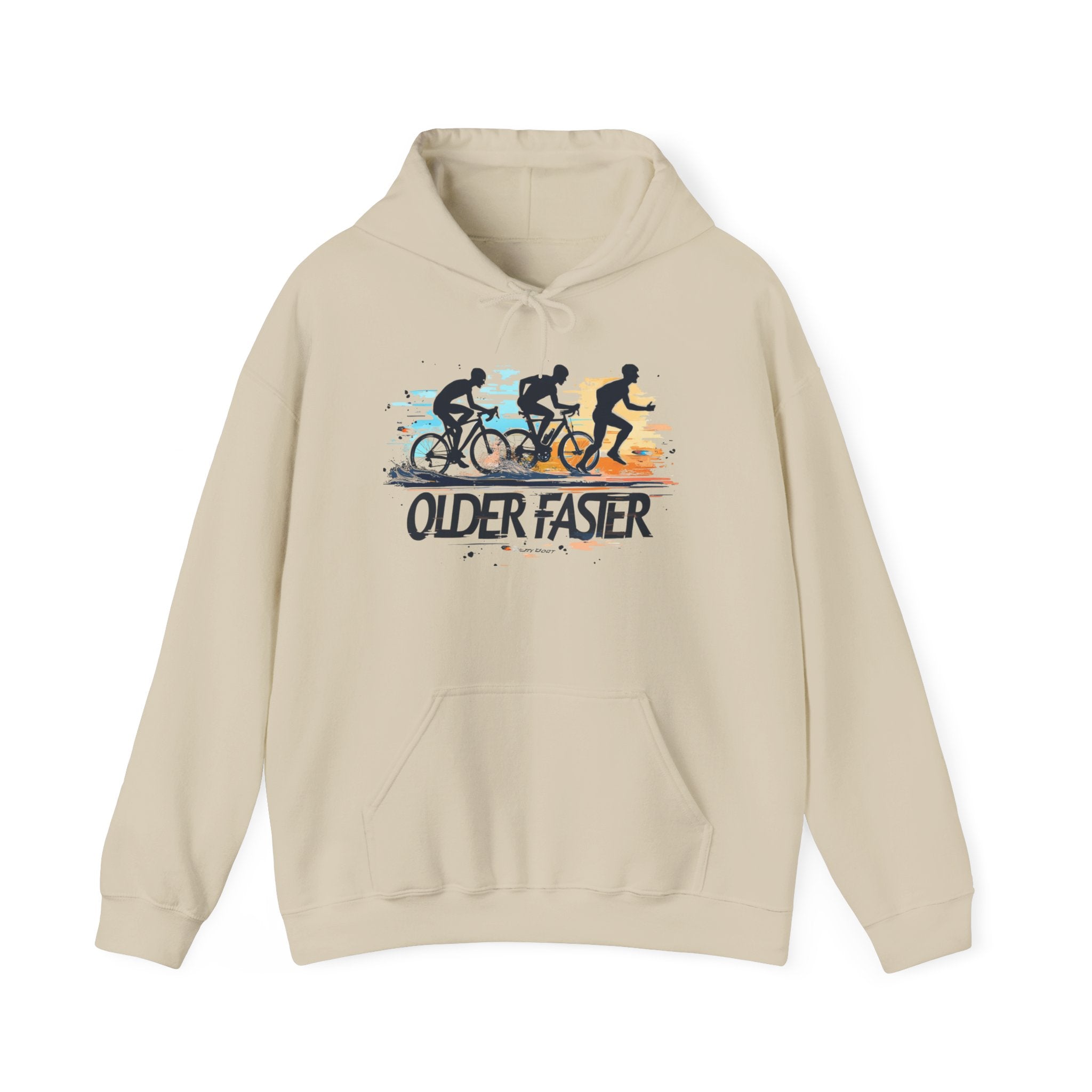 Older Faster Cycling Hoodie – Funny Retro Bike Sweatshirt for Cyclists