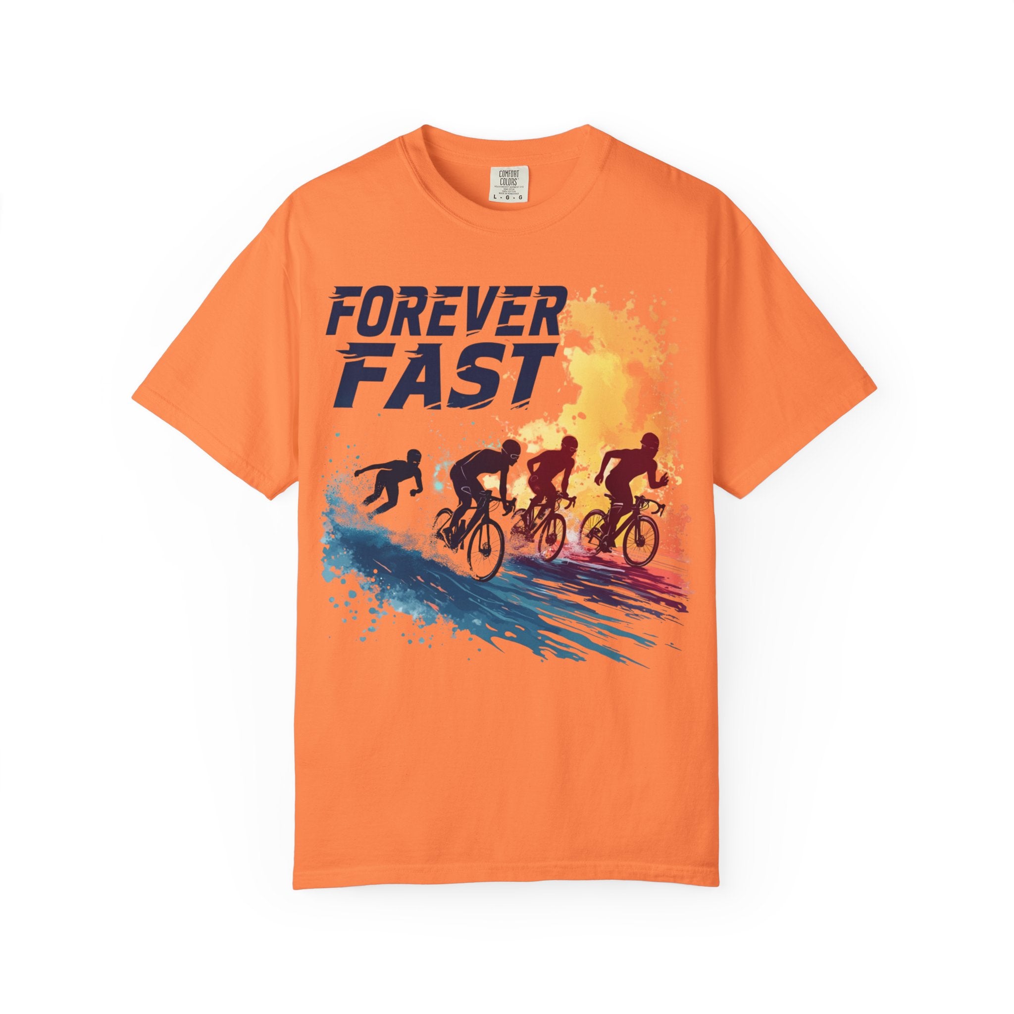 Unisex Cycling T-Shirt, Perfect Gift for Cyclists, Active Lifestyle, Sports Apparel, Forever Fast Graphic Tee