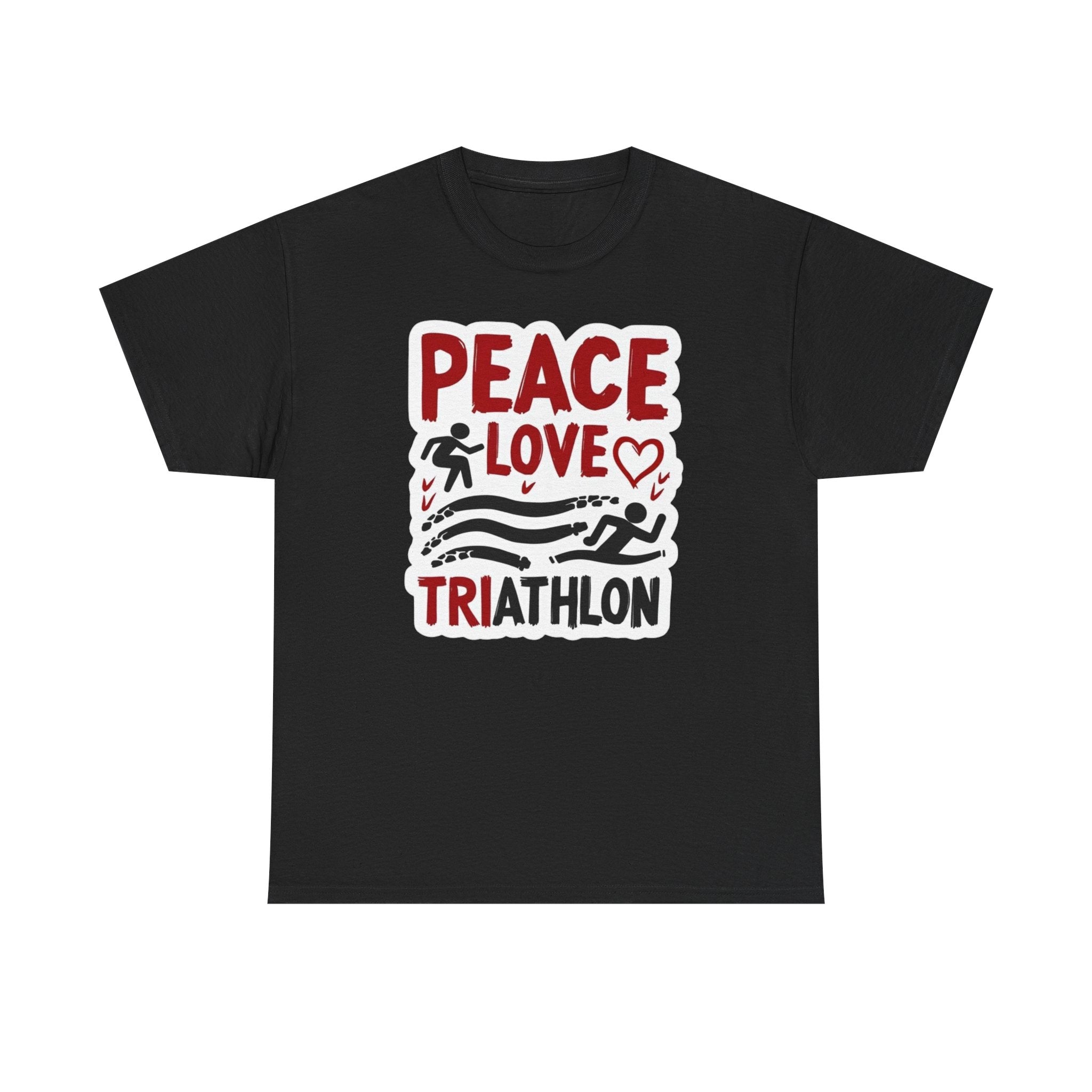 Unisex Heavy Cotton Triathlon Tee - Performance Workout Shirt for Athletes, Fitness Enthusiasts, and Sports Gift - Athletic Apparel by Gildan 5000